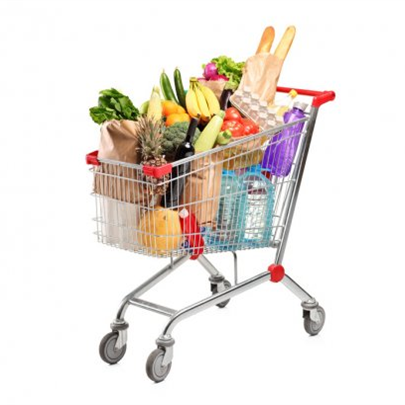 Full Cart of Groceries